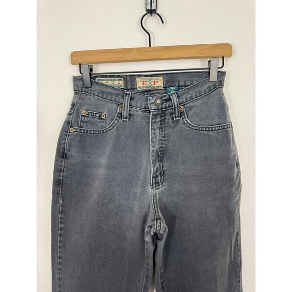Vintage Express EXP High Rise Tapered Jeans Gray Wash Size 5/6 Made in USA - Picture 3 of 8